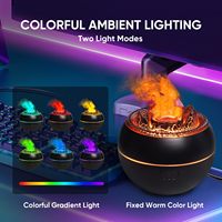 Diffuseur d'huiles essentielles Volcano Fire Flame Aromatherapy Diffuseur, 360ml Ultrasonic Cool Mist Humidifier avec 7 couleurs Light Timer