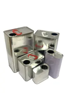 Confezionamento personalizzato di grandi capacità rettangolare in metallo lattine 500mL-5L barattoli di latta recipienti per imballaggi chimici 1L-5L dimensioni personalizzabili