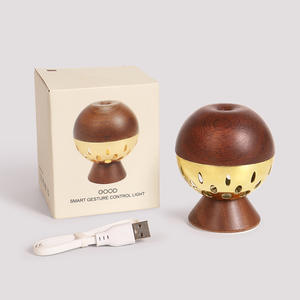 Hao Bang Smart Applique Murale en Bois Massif Chargement USB Veilleuse LED Capteur de Balayage à la Main Magnétique Sans Câblage Gradation Continue Tactile - Product Image 2