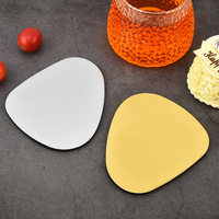 Sous-verre en acier inoxydable écologique, vente en gros d'usine, couleur personnalisée, design moderne et élégant, tapis créatif pour tasses à café et thé