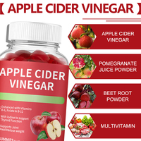 Gummies végétariennes au vinaigre de cidre de pomme pour adultes, best-seller Amazon pour la perte de poids, export transfrontalier, directement de l'usine
