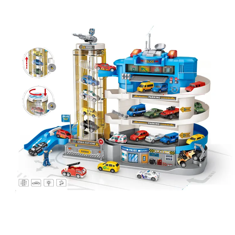 Le plus récent jouet de voiture de piste électrique bricolage construction Parking Garage fente jouets pour enfants