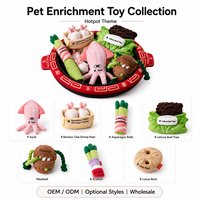Collection de jouets interactifs en peluche pour animaux de compagnie, série Sichuan, avec couineur et fonction de dissimulation de friandises, pour le jeu de tirage et le renifleur