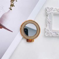 Luxe glitter make-up spiegel magnetische mobiele telefoonhouder draaibare vinger ring telefoonstandaard grip