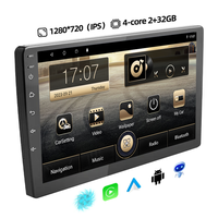 Lecteur Android pour voiture P13 9 pouces 2DIN avec écran tactile IPS, GPS, émetteur FM, TPMS, DSP pour fonction Mirror Link, fonctions RGB
