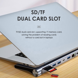 Adaptador de concentrador para ordenador <span class=keywords><strong>port</strong></span>átil 12 en 1 con HDTV Ethernet multipuerto <span class=keywords><strong>USB</strong></span> 3,0 Universal tipo C estación de acoplamiento para <span class=keywords><strong>Macbook</strong></span> <span class=keywords><strong>Pro</strong></span> - Product Image 5