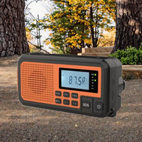 Radio d'urgence alimentée par batterie SY-373 rechargeable par USB 4000-5000mAh 0-5W, lampe torche LED, AM/FM/SW, survie en plein air