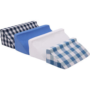 Almohada triangular ergonómica para personas mayores, soporte para dormir de lado, cojín de posicionamiento para la espalda, diseño a cuadros gris - Product Image 3