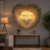 Enseigne néon murale/suspendue pour proposition romantique, luminosité 2000 Nits, pour décoration de mariage, fête ou événement