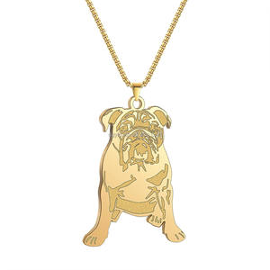 Collier avec pendentif personnalisé pour chien <span class=keywords><strong>Shar</strong></span> <span class=keywords><strong>Pei</strong></span>, plaqué or 18 carats, acier inoxydable 316L, gravure laser, bijou photo d'animal de compagnie, cadeau commémoratif - Product Image 4