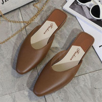Sandales plates pour femmes, légères, antidérapantes, style classique, demi-chaussures sexy pour le printemps, prix d'usine