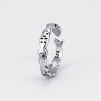 Bague d'articulation minimaliste et Simple, Style mignon, redimensionnable, empilable, pour écolières, femmes, anneau de doigt de poisson