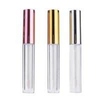 Conteneurs vides pour gloss à lèvres de 10 ml en gros, avec impression d'écran en matériau PET, logo personnalisé, applicateur à brosse