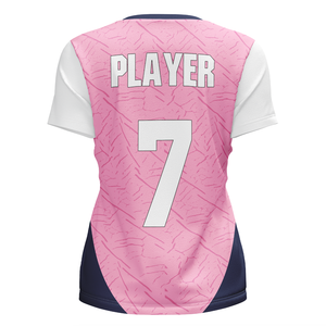 Kaos Voli Cepat Kering Kerah V Berlapis Lengan Pendek Seragam Voli Pakaian Voli untuk Wanita - Product Image 6