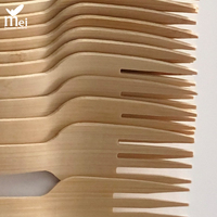 Vente en gros par lots, coopération à long terme, couverts en bois pour restaurant, ensemble cuillère, couteau, fourchette en bambou jetables