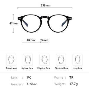 Occhiali da Computer Rotondi TR90 con Logo Personalizzato, Ultima Versione, Anti Luce Blu, Fotocromatici, Unisex per Ufficio e Lavoro - Product Image 3