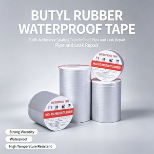 Ruban d'étanchéité en caoutchouc butyle, ruban adhésif en <span class=keywords><strong>aluminium</strong></span> auto-adhésif pour la réparation des fuites de toiture, l'étanchéité des raccords de tuyauterie et des fissures murales - Product Image 1