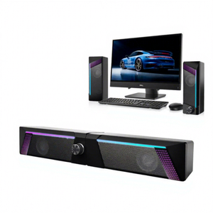 Portable RGB Computer Volume Control Gaming Stereo <b>Speakers</b> With Rich Bass <b>USB</b> Powered Desktop Gaming <b>Speakers</b> - Product Image 1