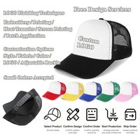 Gorras Trucker de Malla de 5 Paneles de Espuma en Blanco al por Mayor, Gorra Trucker de Malla de Algodón con Logotipo Personalizado Bordado para Hombres y Mujeres