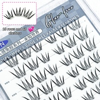 Cils synthétiques sans colle UWN Ice Fairy Sparkling 10-12mm, bouclés et volumineux, ultra-légers, sans colle
