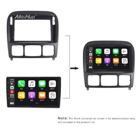 Meihua Marco y Arnés de 9 Pulgadas para Mercedes Benz Clase S W220 2006, Pantalla Táctil para el Tablero con Cableado de 16 Pines