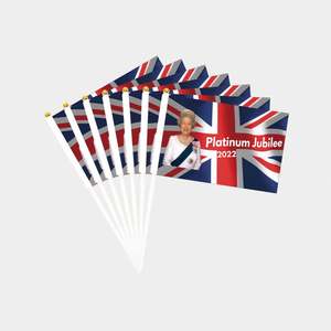 Reine Elizabeth main vague bannière 3x5 pieds fanion jubilé Union Jack drapeau pour décorations reine <span class=keywords><strong>platine</strong></span> jubilé célébrations - Product Image 3