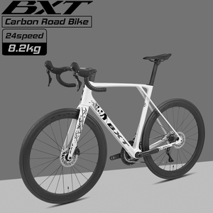 Vélo de route en fibre de carbone avec freins à disque BXT, 24 vitesses, cadre à câblage interne, compatible avec 105 DI2 R7170/Ultegra R8170/Dura Ace R9270 - Product Image 2
