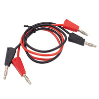 JIALUN Double Ended 4mm Stackable Banana Plug Test Lead Cable 50cm/100cm Silicone Insulated Wire for Instrumentation