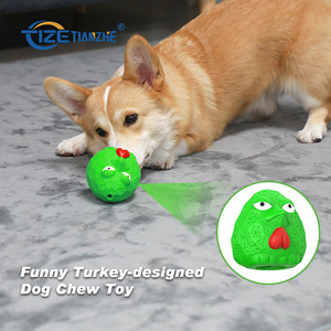 ผลิตภัณฑ์ที่เป็นกลาง ของเล่นเคี้ยวสำหรับสุนัข 98x94x97 มม. ของเล่นทำความสะอาดฟันยางสำหรับสุนัข สีแดง สีเขียว สีฟ้า - Product Image 3