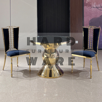 Table à gâteau de mariage détachable de luxe moderne, nouvelle arrivée, avec acier inoxydable doré et verre miroir pour événements élégants