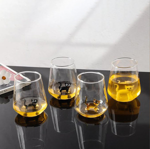 귀여운 만화 고양이 3D 동물 유리컵 가정용 아침 우유 주스 커피컵 - Product Image 3