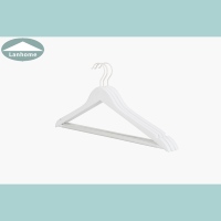 Nouveau style, cintre en bois économique de qualité B, double, avec encoches en U, coloré, pour costumes, pour le salon et les sacs