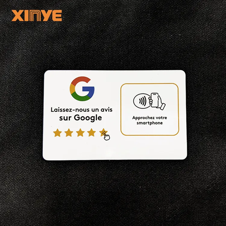 การพิมพ์โลโก้ที่กำหนดเอง Google Map ID Card รีวิวบัตร216 215สื่อสังคมออนไลน์แบบไร้สัมผัส NFC ธุรกิจ QR รหัส RFID สำหรับ Google
