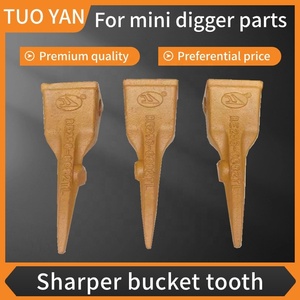 Mini pelle seau dent tranchante seau dents construction machines pièces montagne dent seau dents plates - Product Image 2