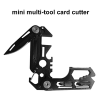 Hongrui OEM ODM Vente De Poche En Acier Inoxydable Multitool Portable Carte De Crédit Outil De Survie & Urgences pour Camping Randonnée