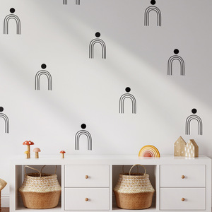 Décoration murale simple de style bohème noir, autocollant mural en PVC auto-adhésif - Product Image 5