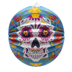 EAST TERN Lanterne ronde en papier pour la Fête des Morts, 24 cm, décoration de fête pour la remise des diplômes et Thanksgiving, utilisation intérieure/extérieure - Product Image 2