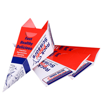 Sac en papier triangulaire imprimé sur mesure pour pop-corn, support jetable en papier pour pop-corn, idéal pour l'emballage de collations de cinéma