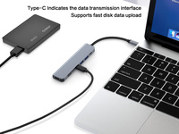 Gris 7 en 1 multifunción tipo C a HDMI Hub 4K 30Hz hub USB de alta velocidad 3,0 SD TF estación de acoplamiento PD Fast OTG lector de tarjetas Hub