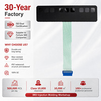Clavier à membrane flexible FFC, superposition graphique, clavier tactile étanche, panneau mat personnalisé pour l'industrie