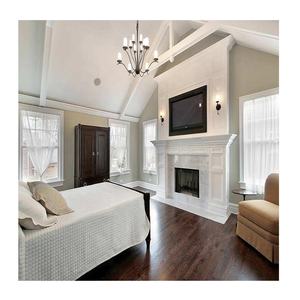 BOTON STONE Faux Stone Design Cheminée blanche Décoration de cheminée entoure la cheminée extérieure en pierre - Product Image 5