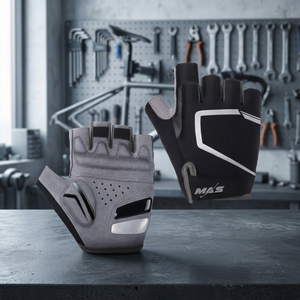 Gants de musculation Mas pour hommes et femmes, respirants, en cuir, antidérapants, protection de la paume, demi-doigts, gants anti-choc pour entraînement fitness - Product Image 3