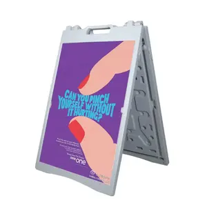 Double-Sided Outdoor/Indoor Promotional Water filled Poster Stand Plastic A Frame Pavement Sign