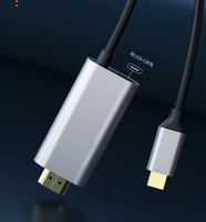 2in1 2 en 1 2m 4K 30hz type-c usb c mhl téléphone hdtv adaptateur câble vidéo pour iphone 15 samsung switch avec port d'alimentation
