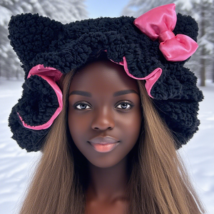 <span class=keywords><strong>Gorro</strong></span> forrado de satén peludo de invierno <span class=keywords><strong>para</strong></span> mujer, <span class=keywords><strong>gorro</strong></span> de <span class=keywords><strong>dormir</strong></span>, <span class=keywords><strong>gorro</strong></span> ajustable de <span class=keywords><strong>pelo</strong></span> satinado <span class=keywords><strong>para</strong></span> <span class=keywords><strong>pelo</strong></span> <span class=keywords><strong>rizado</strong></span>, cubierta <span class=keywords><strong>para</strong></span> la cabeza, bufanda, trenza protectora - Product Image 3