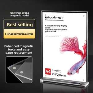 Double Sided T Shaped A4 <strong>Acrylic</strong> Modern <strong>for</strong> Pre-Assembled <strong>Menu</strong> Holder Clear Table <strong>Display</strong> <strong>Stand</strong> <strong>for</strong> Store Advertising - Product Image 4