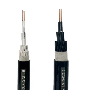 Conductor de cobre sin oxígeno 450/750V Aislamiento de PVC Cable de control de chaqueta de PVC