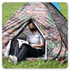 Nuova <span class=keywords><strong>tenda</strong></span> da viaggio all'aperto <span class=keywords><strong>tenda</strong></span> da campeggio in seta piatta <span class=keywords><strong>tenda</strong></span> pigra mimetica a foglia - Product Image 3