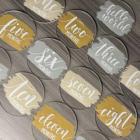 Logo personnalisé imprimé UV acrylique Transparent bricolage artisanat clair rond feuilles acryliques blancs cercles disque acrylique