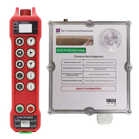 Control Remoto por Radio para Grúa Industrial, Impermeable IP67, 10 Botones, Doble Velocidad, Interruptores de Botón con Tarjeta de Identificación